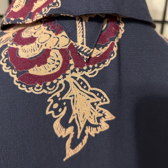 Free People Boho Midi Maxi Hi Low Floral Shirt Dress Size Medium - Picture 3 of 7